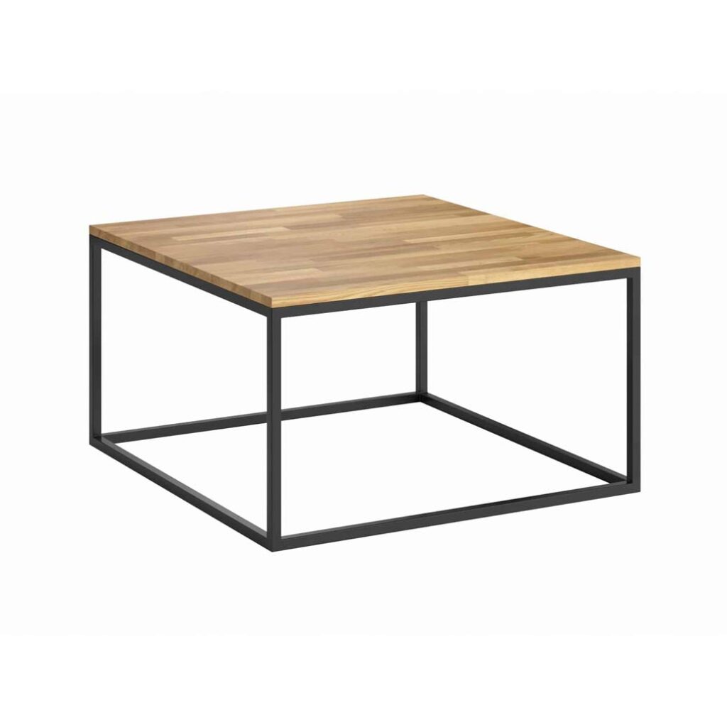 Stolik do kawy z dębowym blatem 80x80 - Pinum